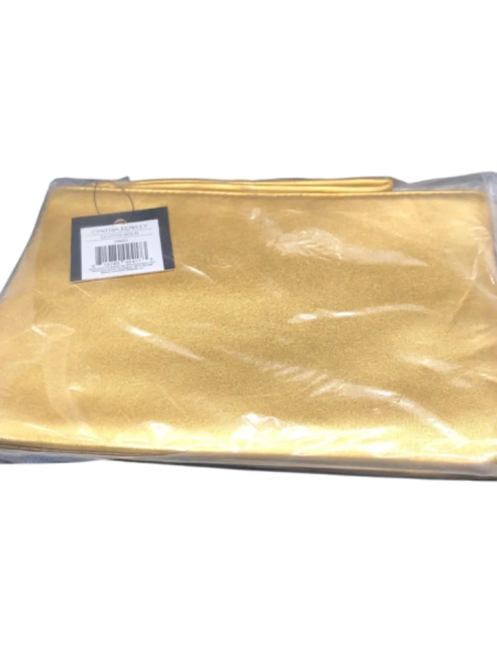 Cynthia Rowley Metallic Gold Flat Pouch | Tech Accessory Bag | Cosmetic Bag